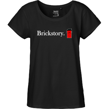 Brickstory - Original Logo Fairtrade Loose Fit Girlie - black