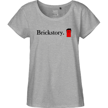 Brickstory - Original Logo Fairtrade Loose Fit Girlie - heather grey