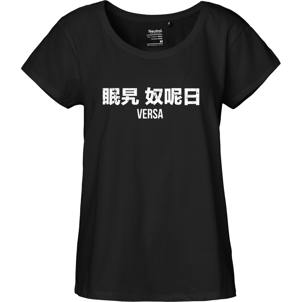 Burak Versa BurakVersa - Versa Logo T-Shirt Fairtrade Loose Fit Girlie - black