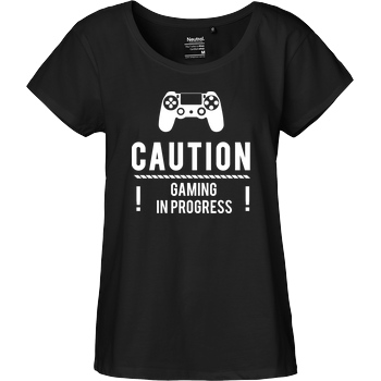 Caution Gaming v1 Fairtrade Loose Fit Girlie - black