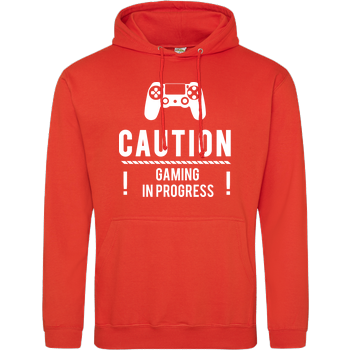 Caution Gaming v1 JH Hoodie - Orange