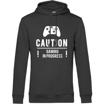 Caution Gaming v2 B&C HOODED INSPIRE - black