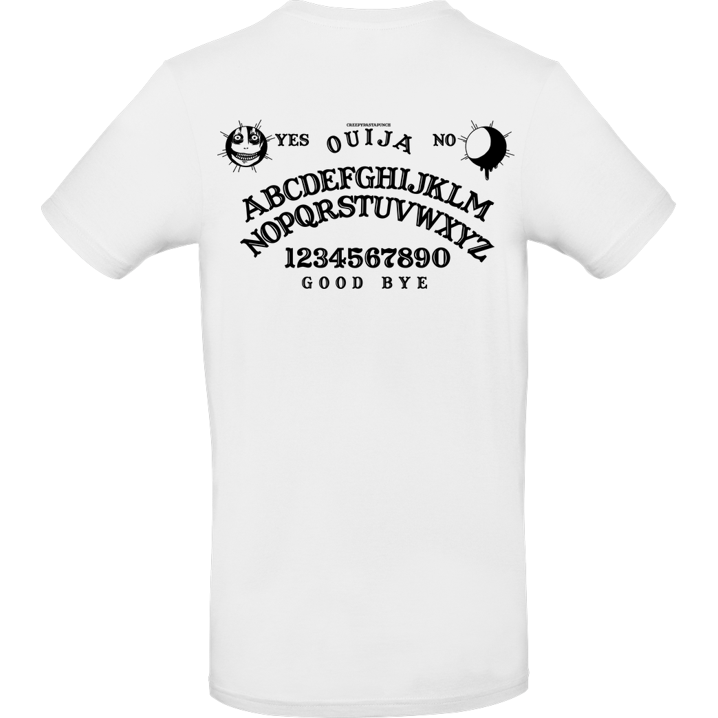 CreepyPastaPunch CreepyPastaPunch - Ouija black T-Shirt B&C EXACT 190 -  White