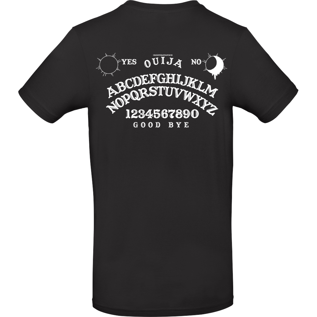 CreepyPastaPunch CreepyPastaPunch - Ouija white T-Shirt B&C EXACT 190 - Black