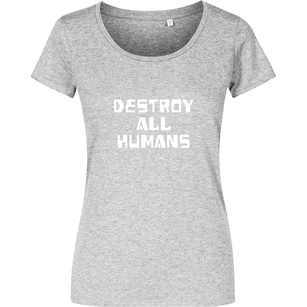 None destroy all humans T-Shirt Girlshirt heather grey