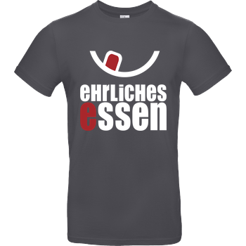 Ehrliches Essen - Logo weiss B&C EXACT 190 - Dark Grey