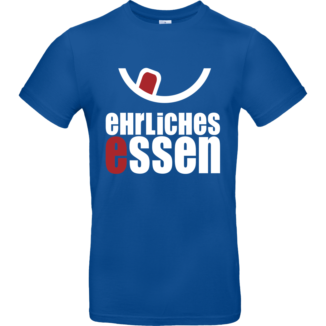 Ehrliches Essen Ehrliches Essen - Logo weiss T-Shirt B&C EXACT 190 - Royal Blue