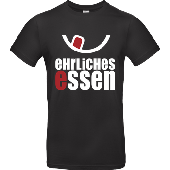 Ehrliches Essen - Logo weiss B&C EXACT 190 - Black