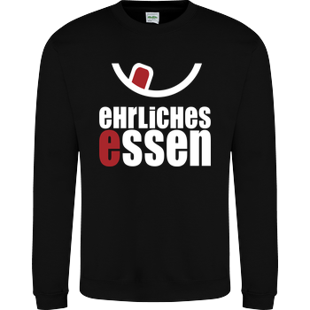 Ehrliches Essen - Logo weiss JH Sweatshirt - Schwarz