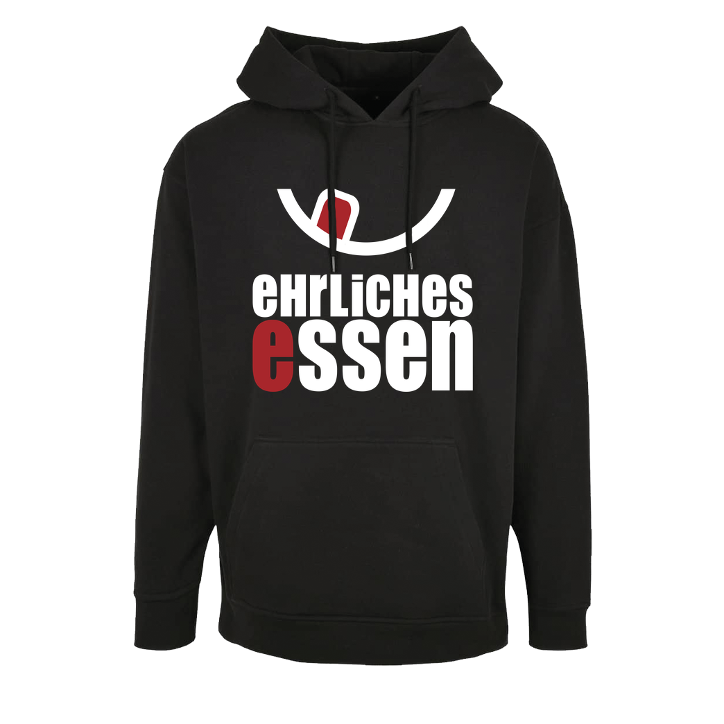 Ehrliches Essen Ehrliches Essen - Logo weiss Sweatshirt Oversize Hoodie