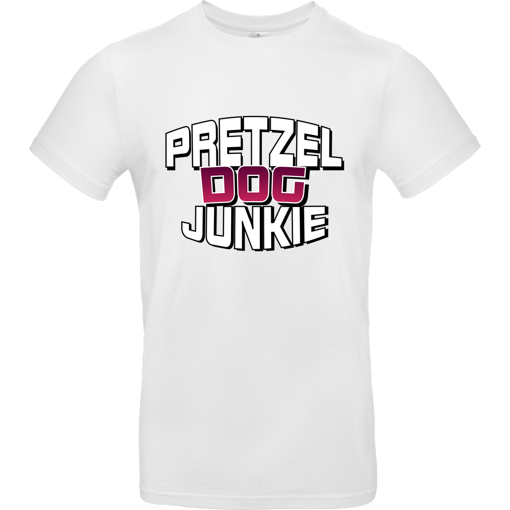 Ehrliches Essen Ehrliches Essen - Pretzel Dog Junkie T-Shirt B&C EXACT 190 -  White