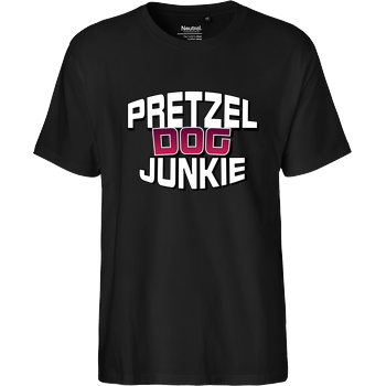 Ehrliches Essen - Pretzel Dog Junkie Fairtrade T-Shirt - black