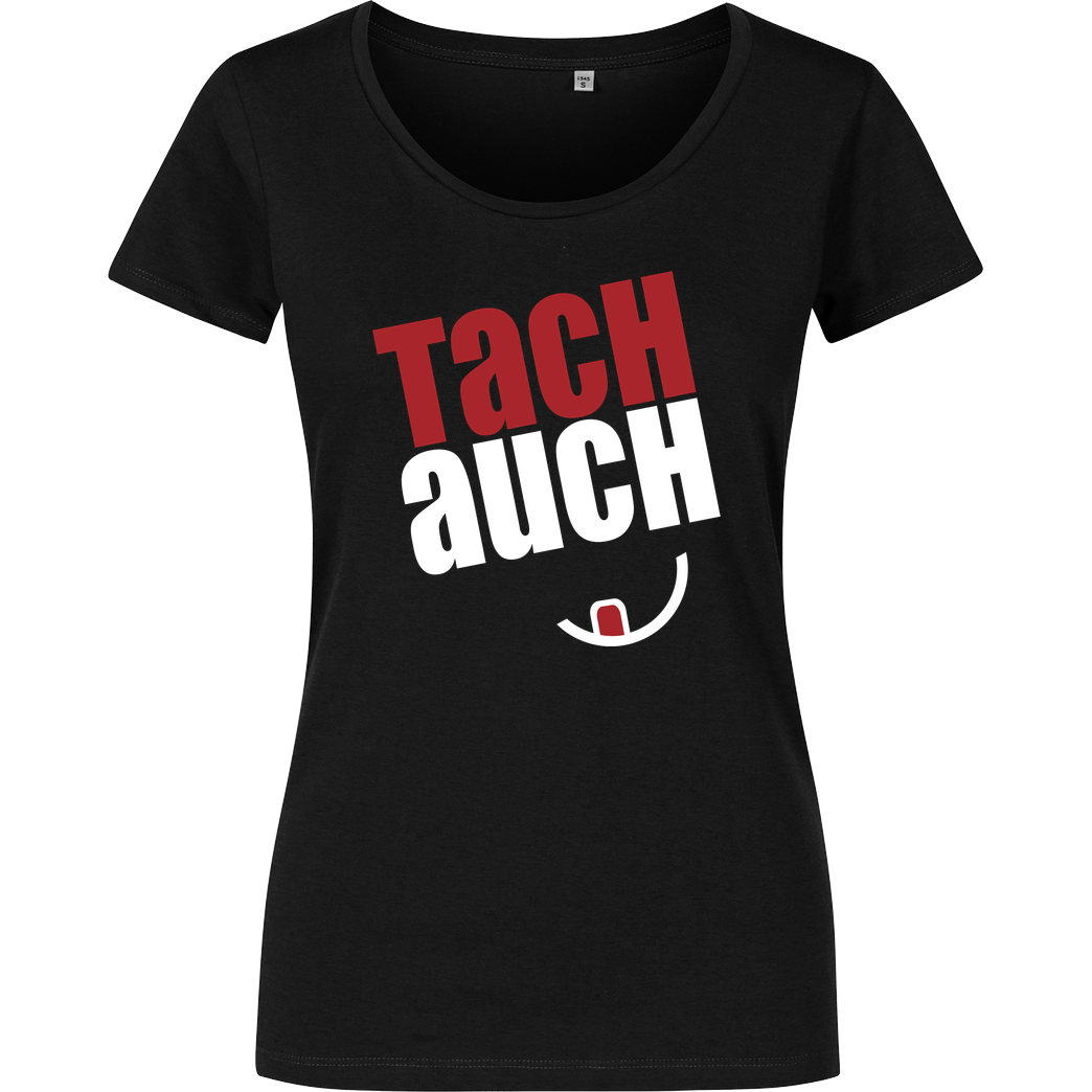 Ehrliches Essen Ehrliches Essen - Tachauch weiss T-Shirt Girlshirt schwarz