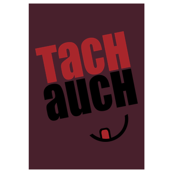 Ehrliches Essen - Tachauch schwarz Art Print burgundy