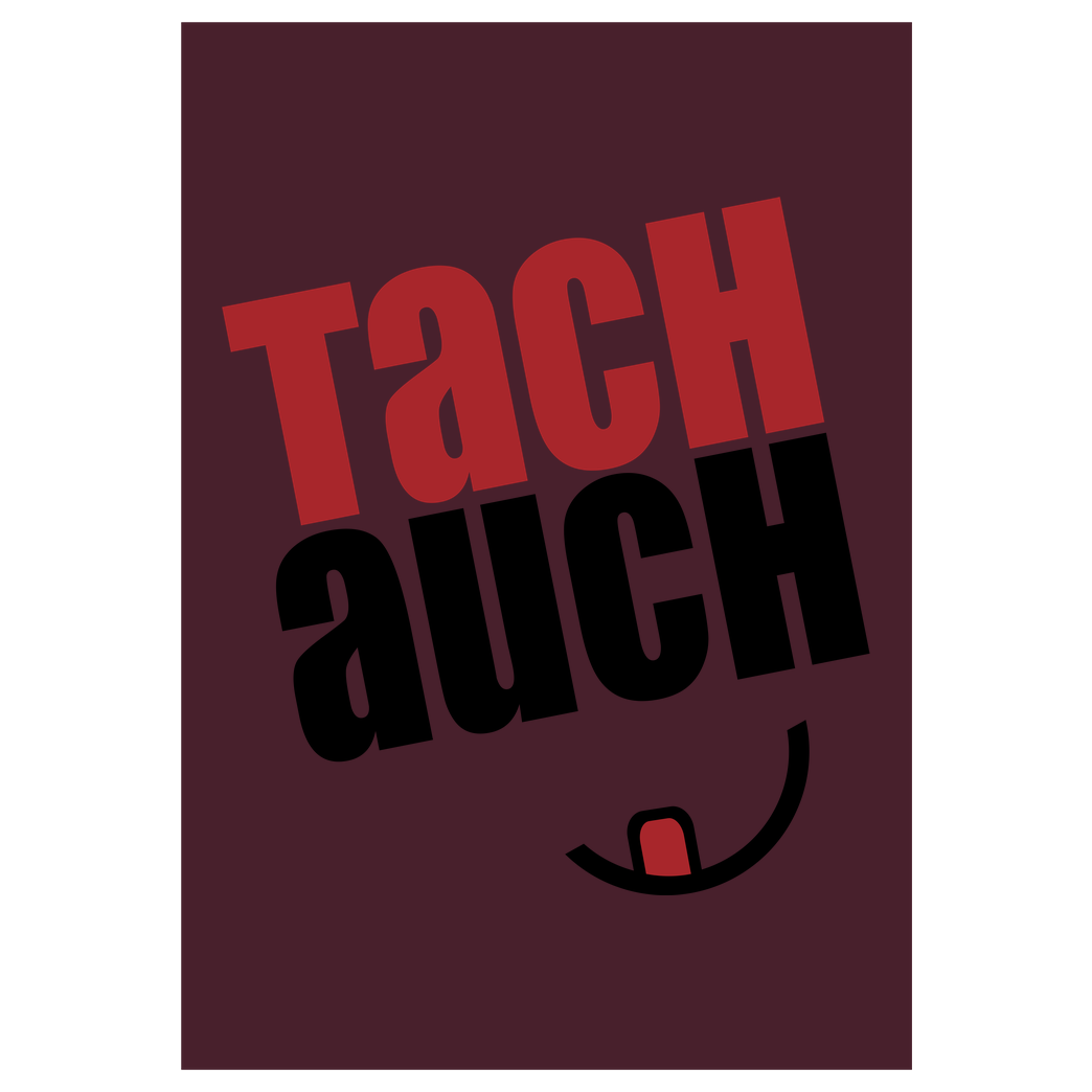 Ehrliches Essen Ehrliches Essen - Tachauch schwarz Druck Art Print burgundy