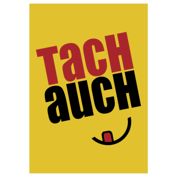 Ehrliches Essen - Tachauch schwarz Art Print yellow