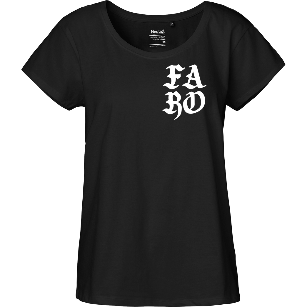 Faro Faro - FARO T-Shirt Fairtrade Loose Fit Girlie - black