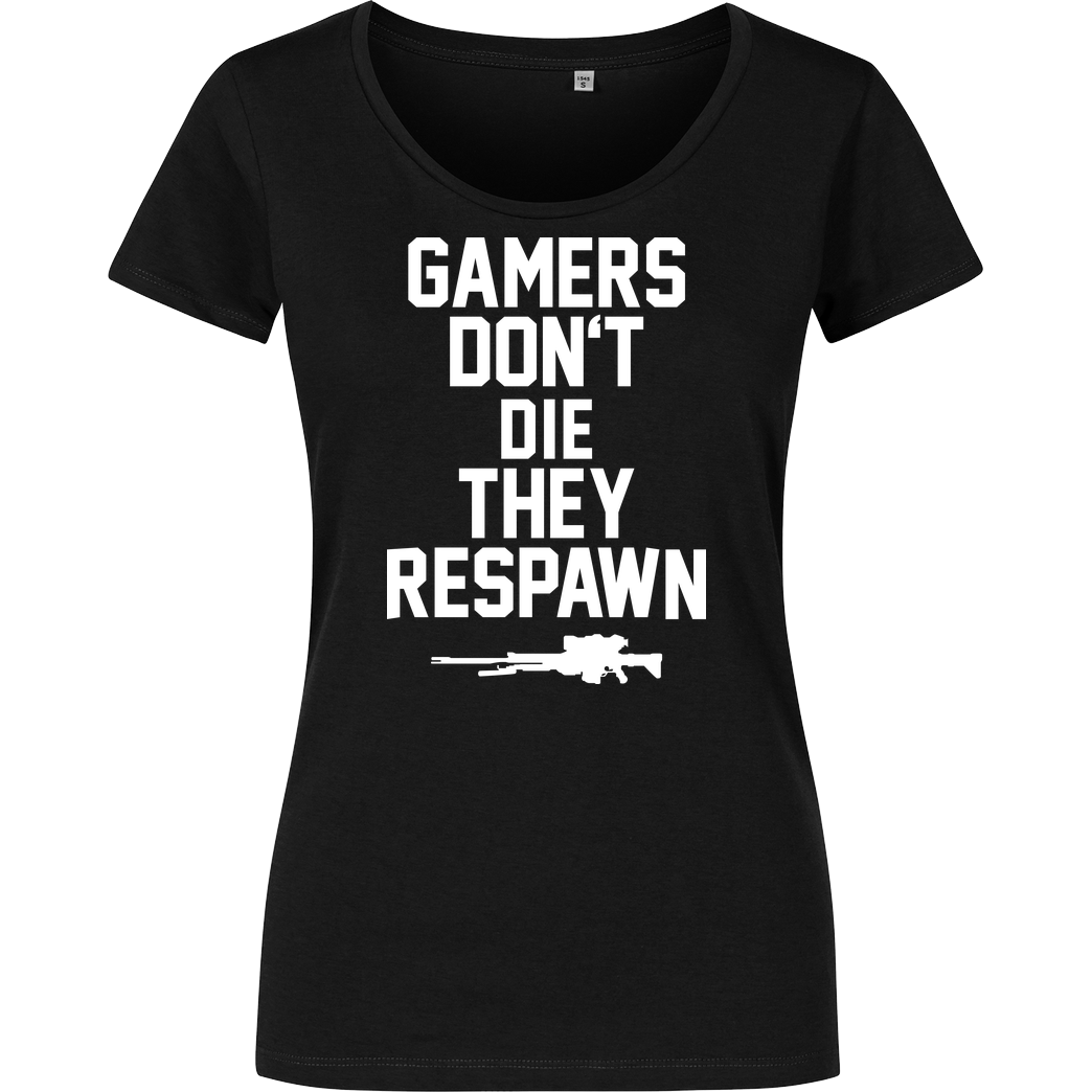 bjin94 Gamers don't die T-Shirt Girlshirt schwarz