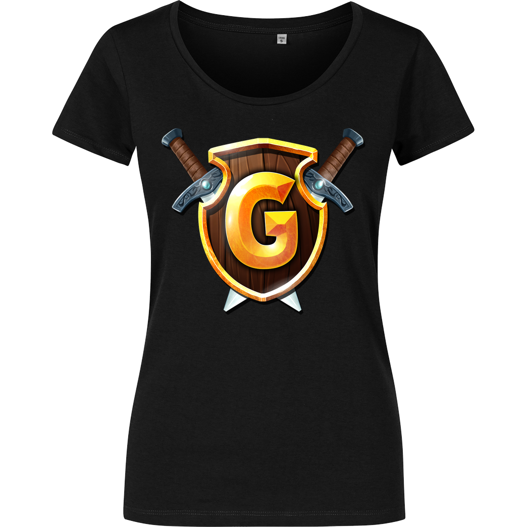 GommeHD GommeHD - Wappen T-Shirt Girlshirt schwarz
