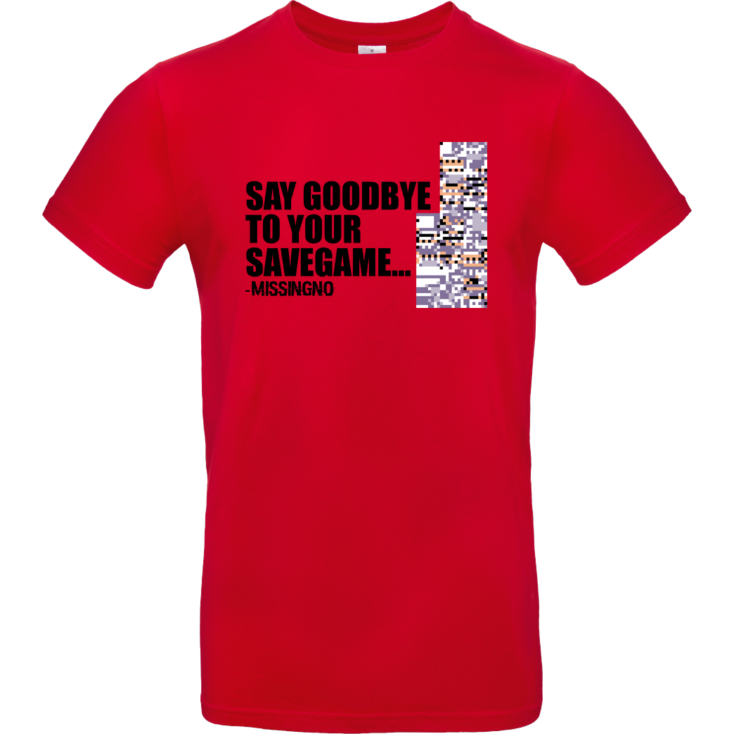 IamHaRa Goodbye Savegame T-Shirt B&C EXACT 190 - Red