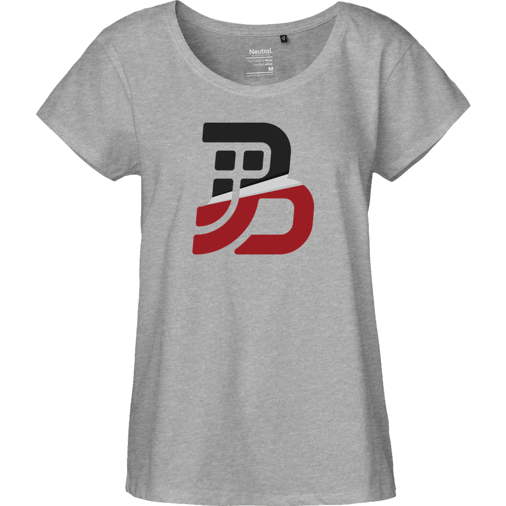 JJB JJB - Colored Logo T-Shirt Fairtrade Loose Fit Girlie - heather grey