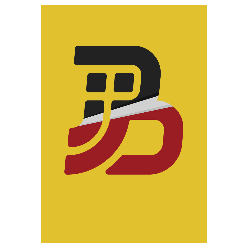 JJB JJB - Colored Logo Druck Art Print yellow