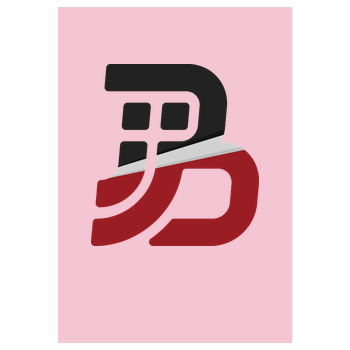 JJB - Colored Logo Art Print pink