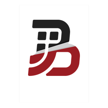 JJB - Colored Logo Kunstdruck weiss
