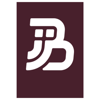 JJB - Plain Logo Art Print burgundy