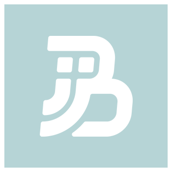 JJB - Plain Logo Art Print Square mint