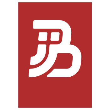 JJB - Plain Logo Art Print red