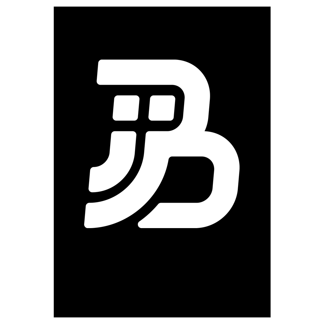JJB JJB - Plain Logo Druck Art Print black