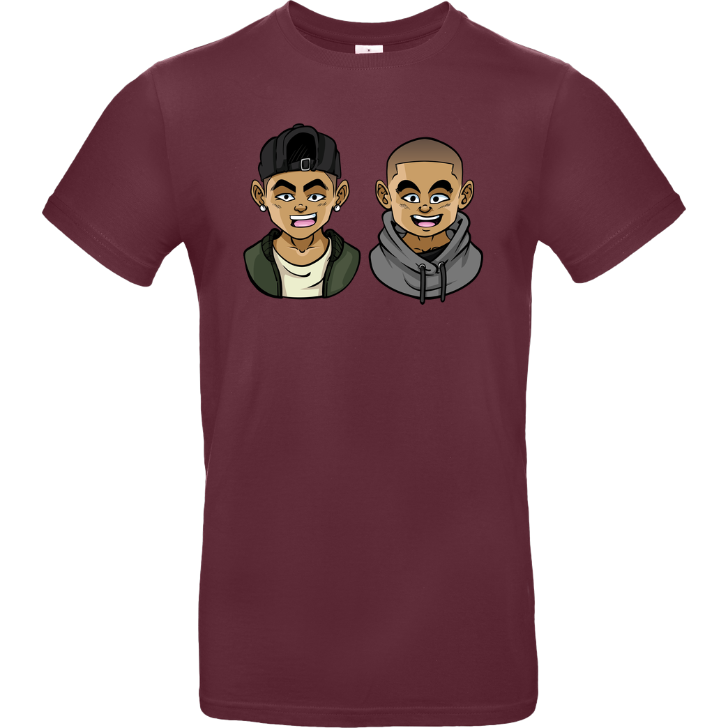 Kelvin und Marvin Kelvin und Marvin - Character T-Shirt B&C EXACT 190 - Burgundy