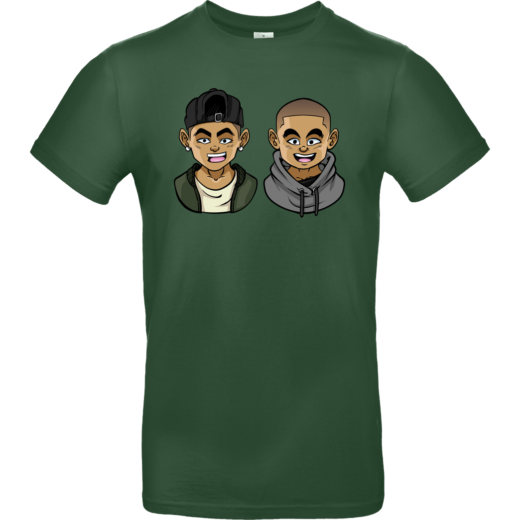 Kelvin und Marvin Kelvin und Marvin - Character T-Shirt B&C EXACT 190 -  Bottle Green