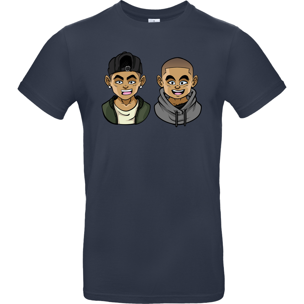 Kelvin und Marvin Kelvin und Marvin - Character T-Shirt B&C EXACT 190 - Navy