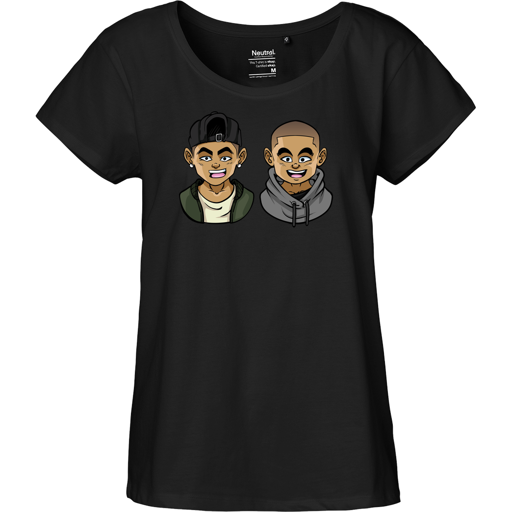Kelvin und Marvin Kelvin und Marvin - Character T-Shirt Fairtrade Loose Fit Girlie - black