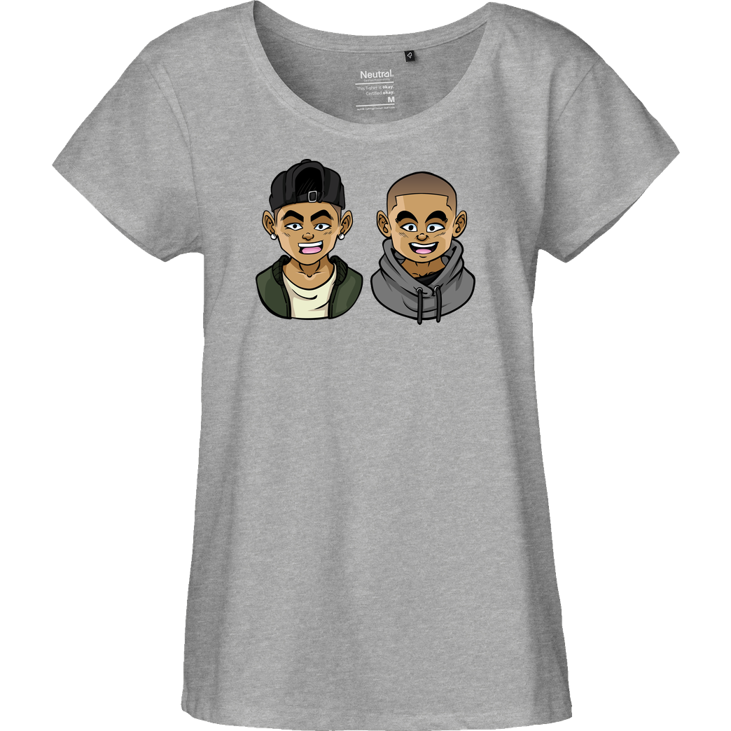 Kelvin und Marvin Kelvin und Marvin - Character T-Shirt Fairtrade Loose Fit Girlie - heather grey