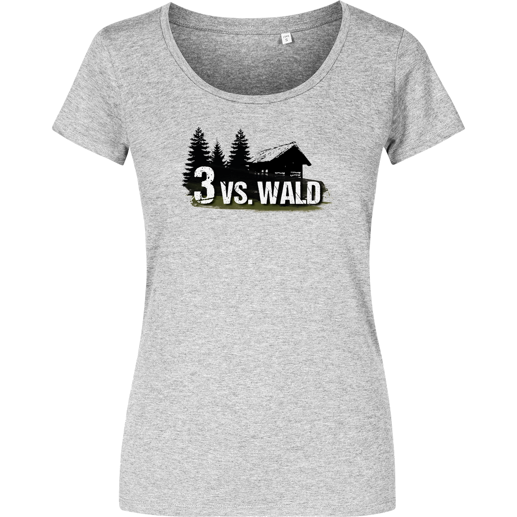 M4cM4nus M4cm4nus - 3 vs. Wald T-Shirt Girlshirt heather grey