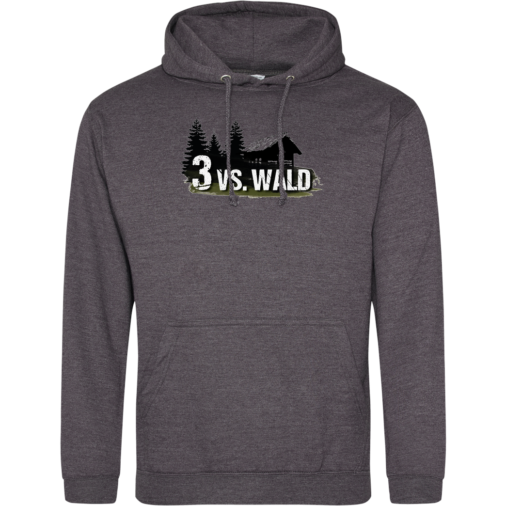 M4cM4nus M4cm4nus - 3 vs. Wald Sweatshirt JH Hoodie - Dark heather grey