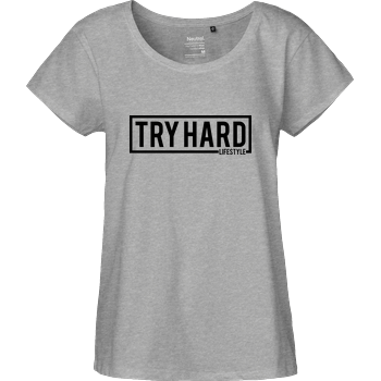 MarcelScorpion - Try Hard Lifestyle Fairtrade Loose Fit Girlie - heather grey