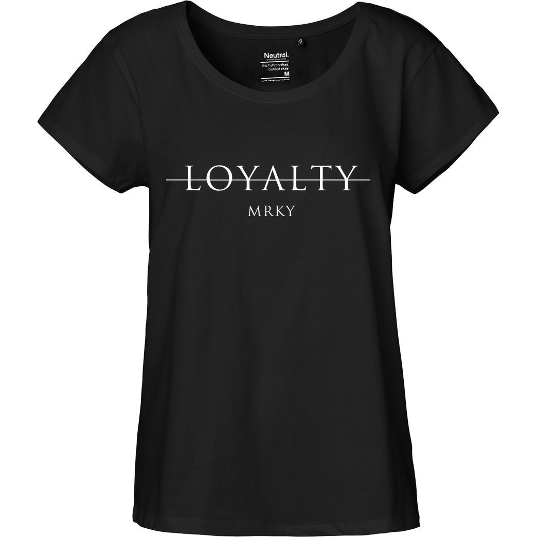 Markey Markey - Loyalty T-Shirt Fairtrade Loose Fit Girlie - black