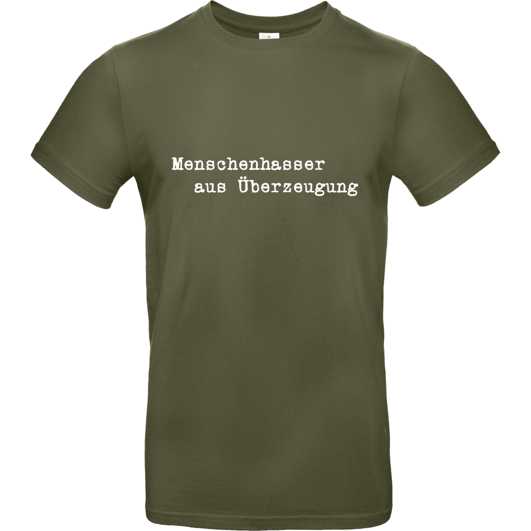 None Menschenhasser T-Shirt B&C EXACT 190 - Khaki