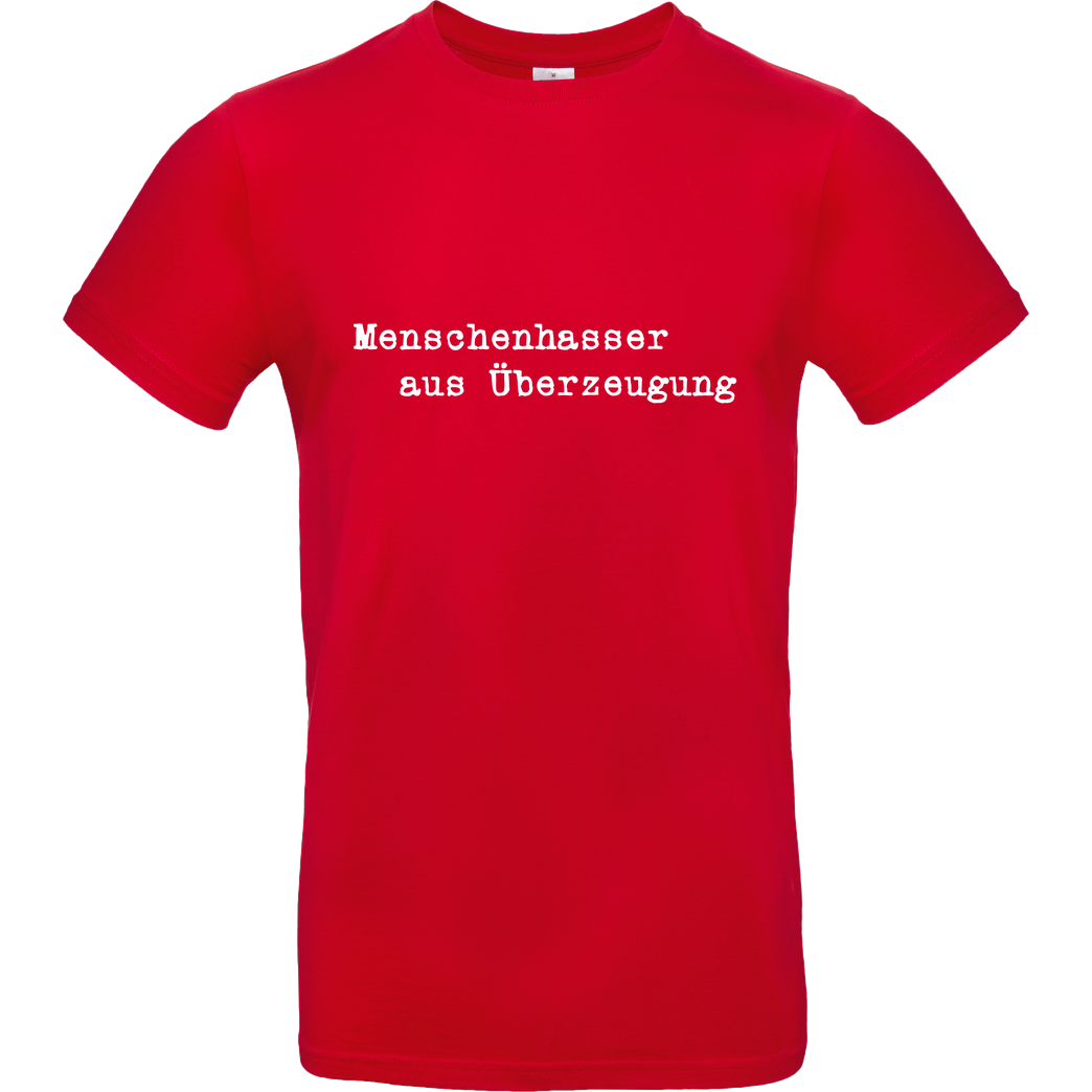 None Menschenhasser T-Shirt B&C EXACT 190 - Red