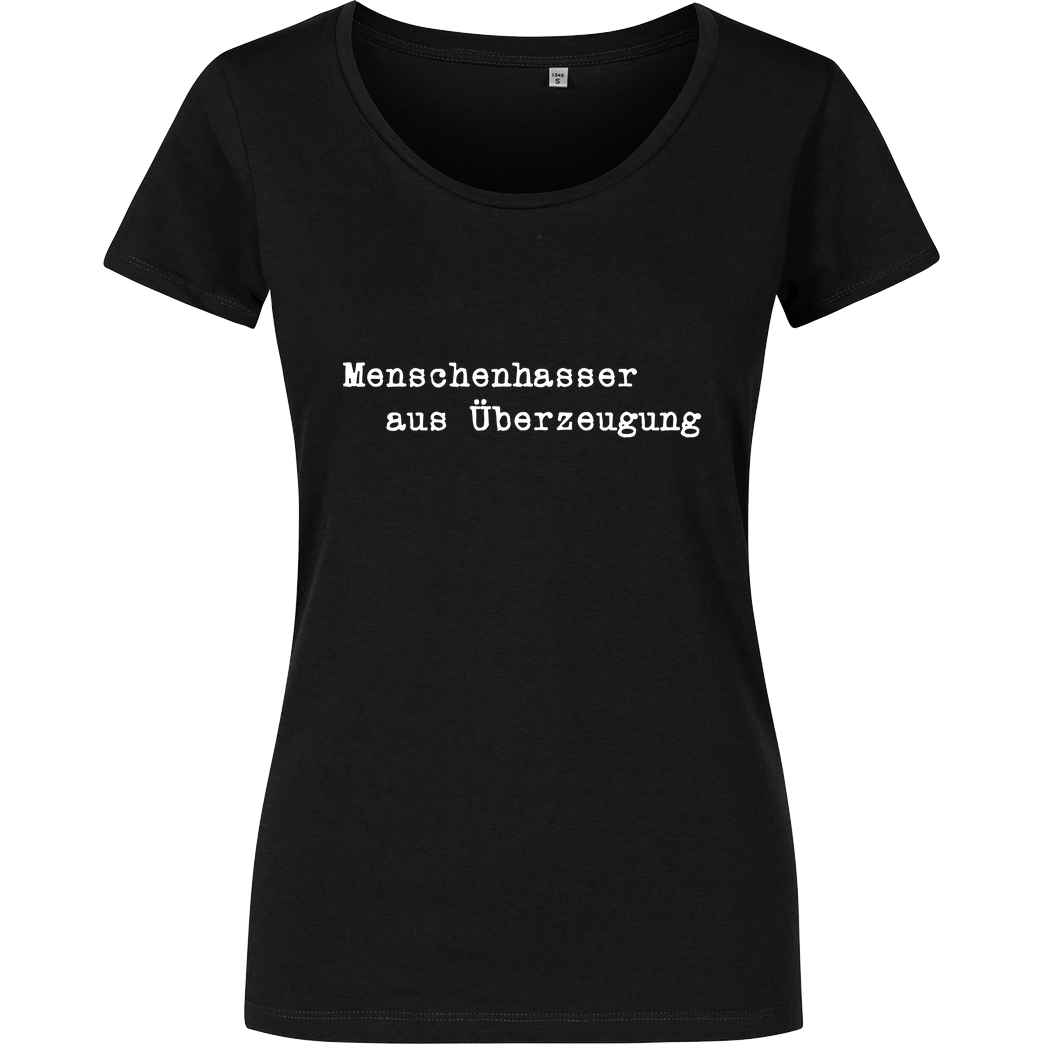 None Menschenhasser T-Shirt Girlshirt schwarz