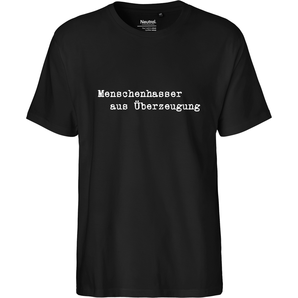 None Menschenhasser T-Shirt Fairtrade T-Shirt - black