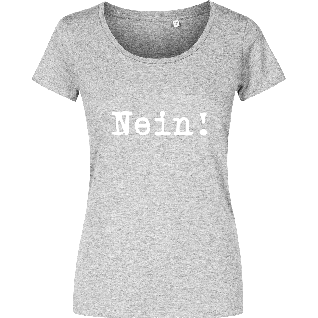 None Nein! T-Shirt Girlshirt heather grey