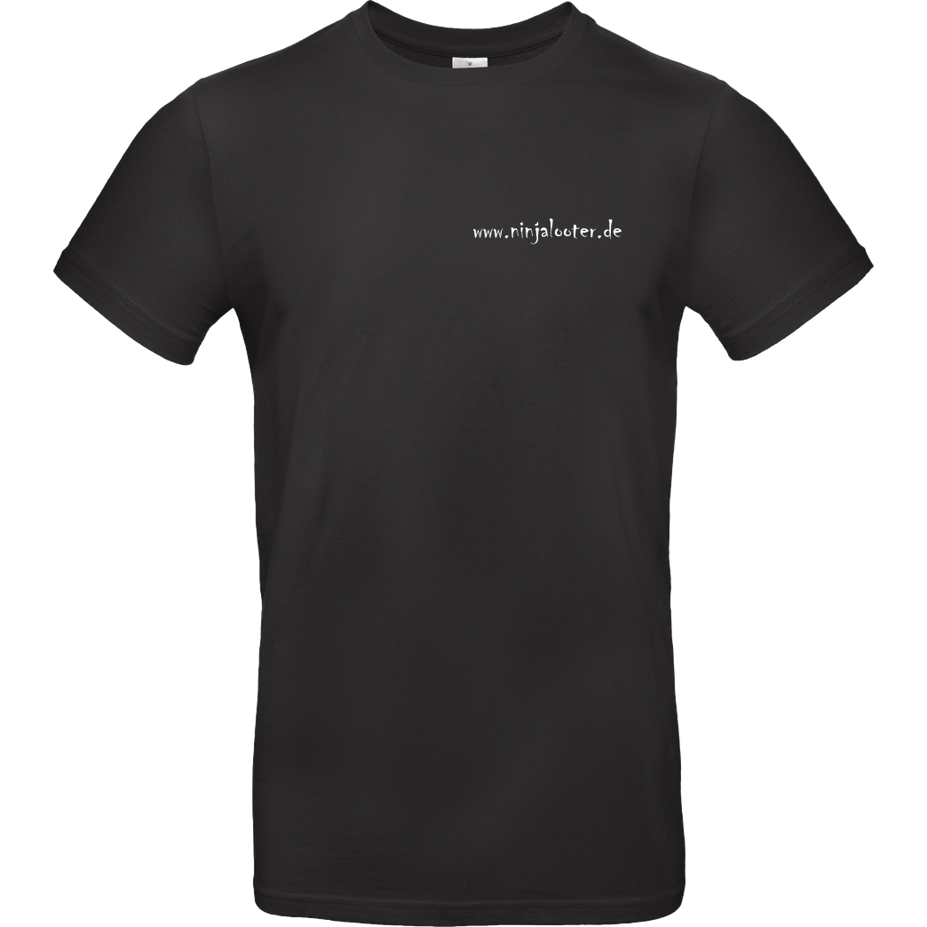None Ninjalooter.de pocket and back T-Shirt B&C EXACT 190 - Black