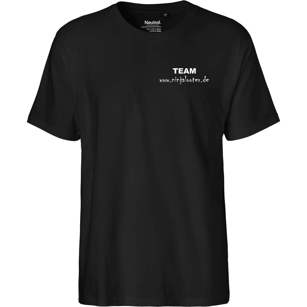 None Ninjalooter.de Teamshirt T-Shirt Fairtrade T-Shirt - black