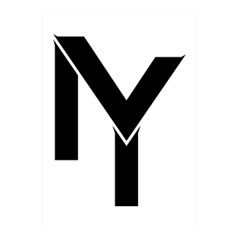 NYShooter94 - Logo black Kunstdruck weiss