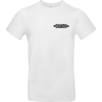 Sharx - Logo&Comic - Black T-shirt B&C EXACT 190 -  White